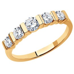 Кольцо из золота с бриллиантами 1012370