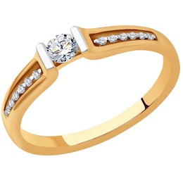 Кольцо из золота с бриллиантами 1012371