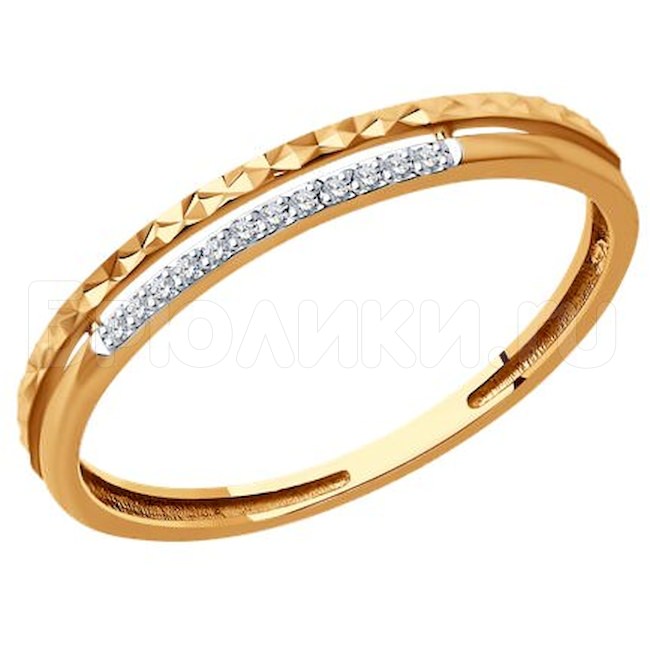 Кольцо из золота с бриллиантами 1012377