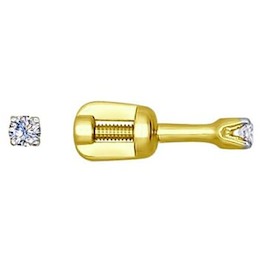Серьги из желтого золота с бриллиантами 1020046-2