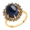 Кольцо из золота с бриллиантами и сапфиром 2011252