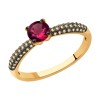 Кольцо из золота с бриллиантами и рубином 4010678