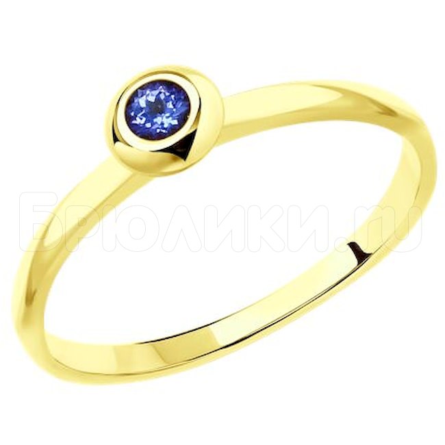 Кольцо из желтого золота с танзанитом 6014157-2