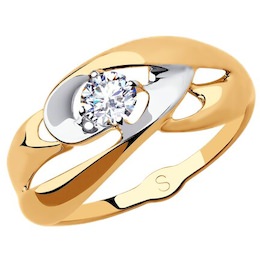Кольцо из золота с фианитом 018205-4