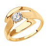 Кольцо из золота с фианитом 018437-4