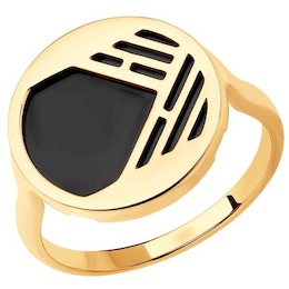Кольцо из золота с наношпинелью 018789
