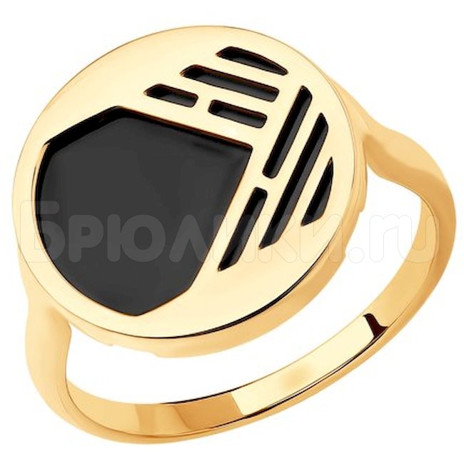 Кольцо из золота с наношпинелью 018789