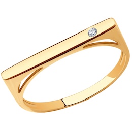 Кольцо из золота с фианитом 018991
