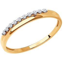 Кольцо из золота с фианитами 019010