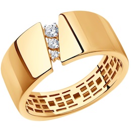 Кольцо из золота с бриллиантами 1012278