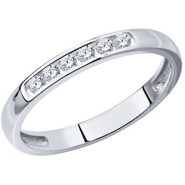 Кольцо из белого золота с бриллиантами 1012305-3