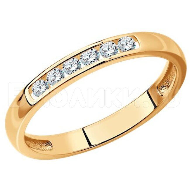 Кольцо из золота с бриллиантами 1012305