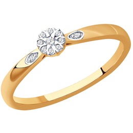 Кольцо из золота с бриллиантами 1012311