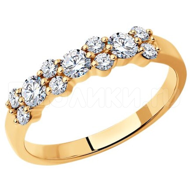 Кольцо из золота с бриллиантами 1012314