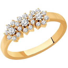 Кольцо из золота с бриллиантами 1012318