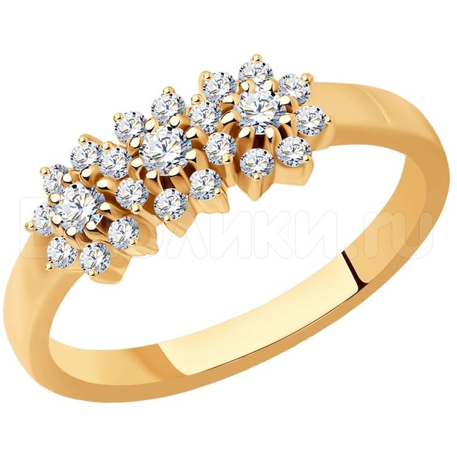 Кольцо из золота с бриллиантами 1012318