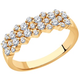 Кольцо из золота с бриллиантами 1012323