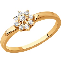 Кольцо из золота с бриллиантами 1012338