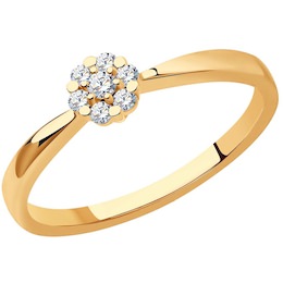 Кольцо из золота с бриллиантами 1012341