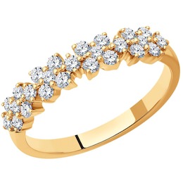 Кольцо из золота с бриллиантами 1012352