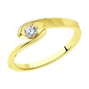 Кольцо из желтого золота с бриллиантом 1012361-2