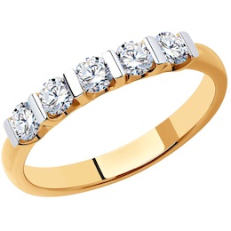 Кольцо из золота с бриллиантами 1012380