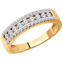 Кольцо из золота с бриллиантами 1012385