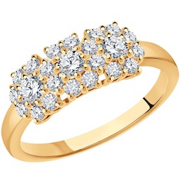 Кольцо из золота с бриллиантами 1012387