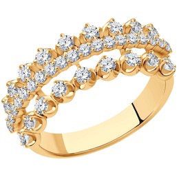 Кольцо из золота с бриллиантами 1012394