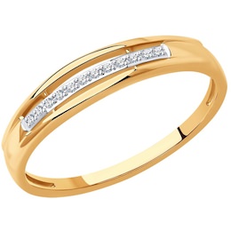 Кольцо из золота с бриллиантами 1012403