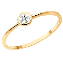 Кольцо из золота с бриллиантами 1012405
