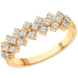 Кольцо из золота с бриллиантами 1012417