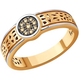 Кольцо из золота с бриллиантами 1012424