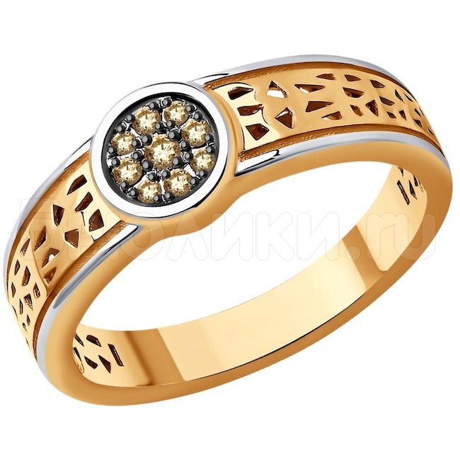 Кольцо из золота с бриллиантами 1012424