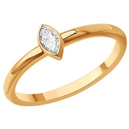 Кольцо из золота с бриллиантом 1012426