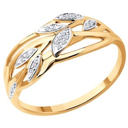 Кольцо из золота с бриллиантами 1012427