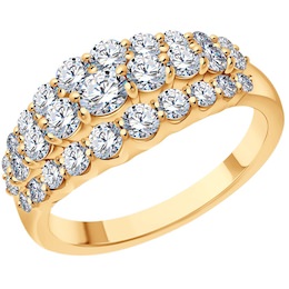 Кольцо из золота с бриллиантами 1012434