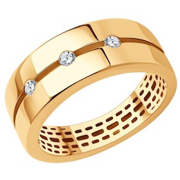 Кольцо из золота с бриллиантами 1012436