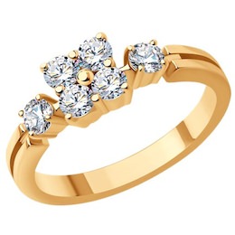 Кольцо из золота с бриллиантами 1012455