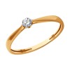 Кольцо из золота с бриллиантом 1012458