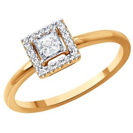 Кольцо из золота с бриллиантами 1012516