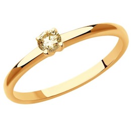 Кольцо из золота с бриллиантом 1012519