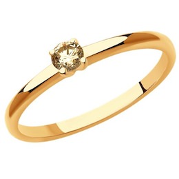 Кольцо из золота с бриллиантом 1012520