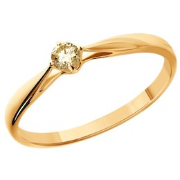 Кольцо из золота с бриллиантом 1012524