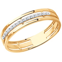 Кольцо из золота с бриллиантами 1110204