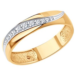Кольцо из золота с бриллиантами 1110206
