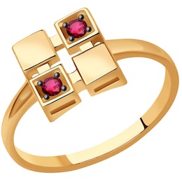 Кольцо из золота с рубинами 4010691