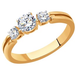 Кольцо из золота с бриллиантами 9010104-36