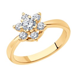 Кольцо из золота с бриллиантами 1012342