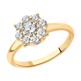 Кольцо из золота с бриллиантами 1012402